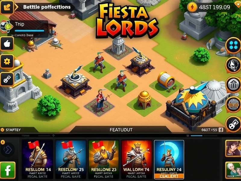 Fiesta War Lords strategy guide showing base layout and troop formations